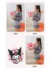 Kuromi Strawberry Cake Cat Doll with Birthday Hat Plush Toy