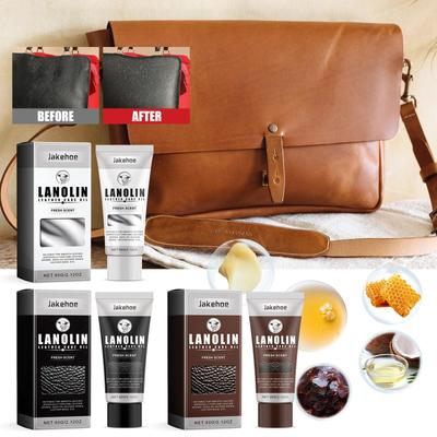 Cuidado del cuero Cera Polaco de aceite Zapatos Bolsas Silla Productos de cuero Cuidado de limpieza Polaco de mantenimiento Polaco de metal, 60 ml
