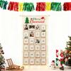 Christmas Picture Countdown Board Photo Advent Calendar With Christmas Clips Reusable Photo Display Collage Board With LED Light