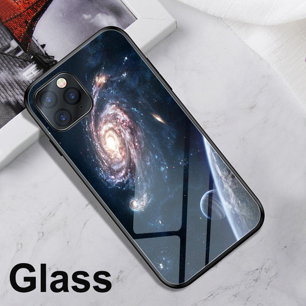 Universe Starry Sky Funda Case for iphone 17 Pro Max Air 16 15 14 13 Pro Max 15 16 Pro 15Plus Tempered Glass Coque