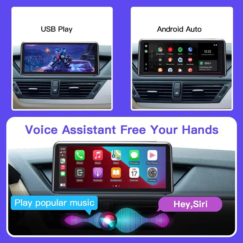 AUTOabc Drahtlose Linux carplay Android Auto Multimedia Display Für BMW X1 E84 2009-2015 CIC Navigation Video Wiedergabe