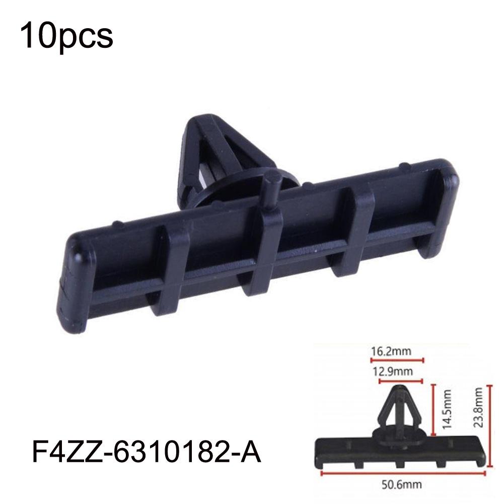10Pcs Rocker Panel Ground Effects Moulding Clip F4ZZ-6310182-A, F4ZZ6310182A For Ford For Mustang 1995-On Car Wiring Harness Fix