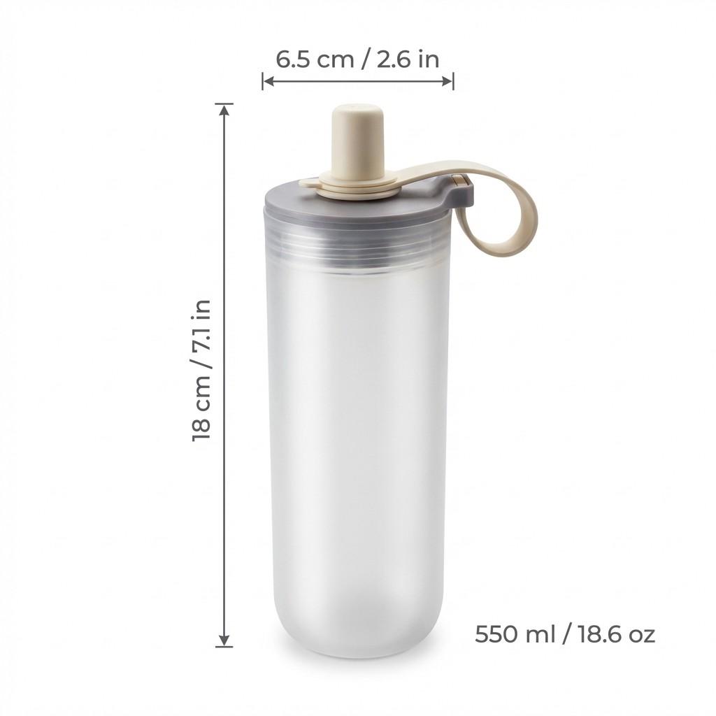Plastic Water Bottle Tumbler For Kids Students Leak-proof Straw Water Cup Clear Portable Cold And Hot Drinking Cup With Handle