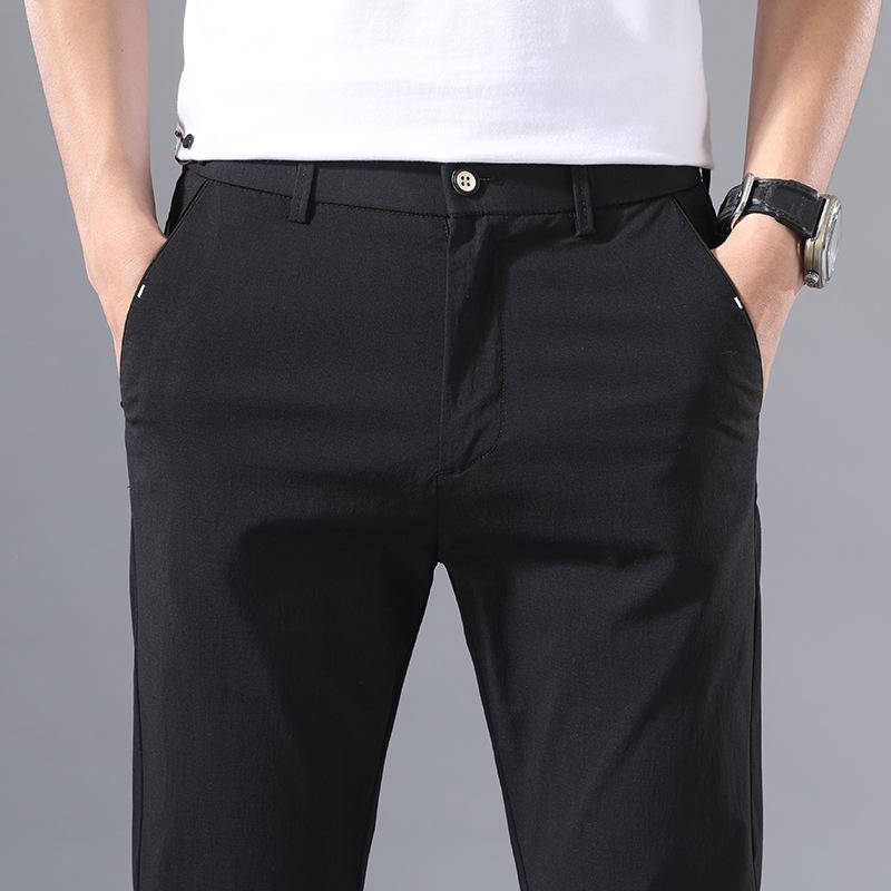 Spring Autumn Thin Slim Men Casual Pants Classic Business Cotton Stretch Golf Trousers Korean Fashion Male Clothing Pants