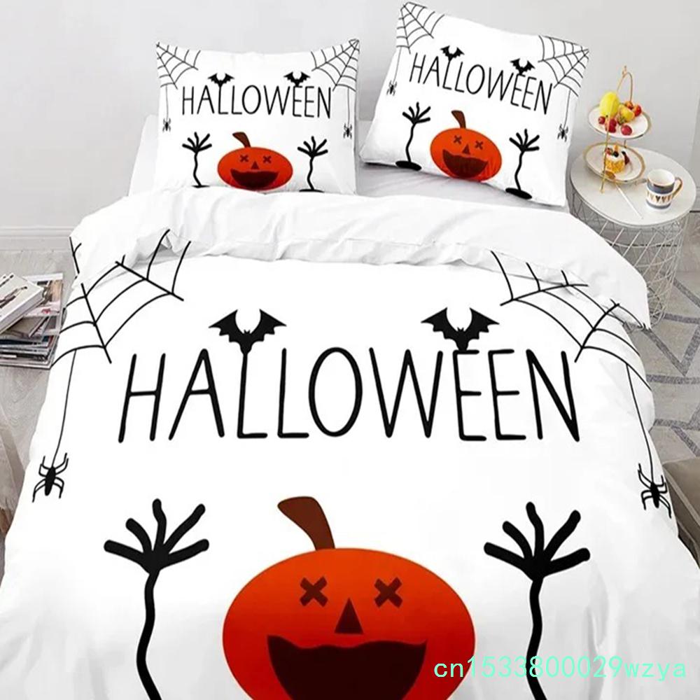 Halloween Kürbis Horror Festival Fledermaus Bettwäsche Set Jungen Mädchen Einzelbett Queen Size Bettbezug Kissenbezug Bett Kinder Erwachsene