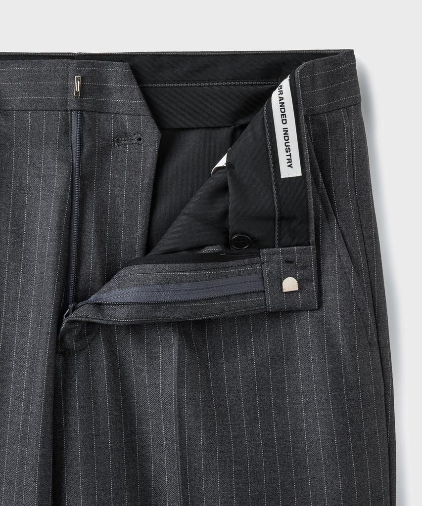 Beulaendideu Essential Wide Slacks [Gray Stripe]