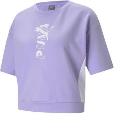 Sportovní lifestyle série Písmeno Značka Logo Módní Krátké Prodyšné Krátký rukáv Tričko Dámské Tričko Fialová 588727-16