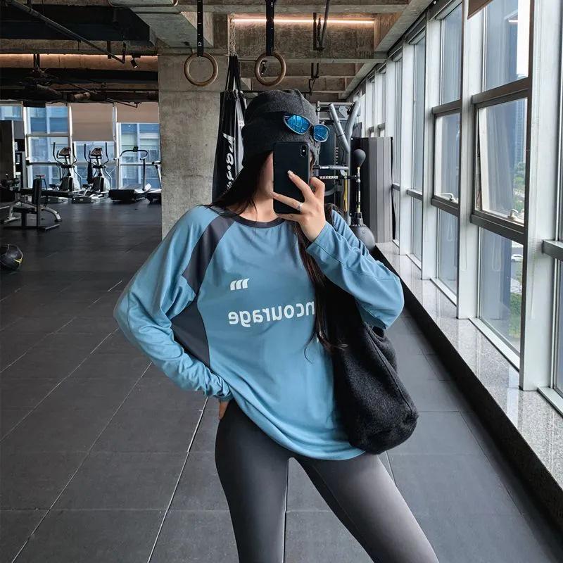 Plus Size Long Sleeve Yoga Set - Loose, Hip-Covering, Quick-Dry for Spring & Autumn