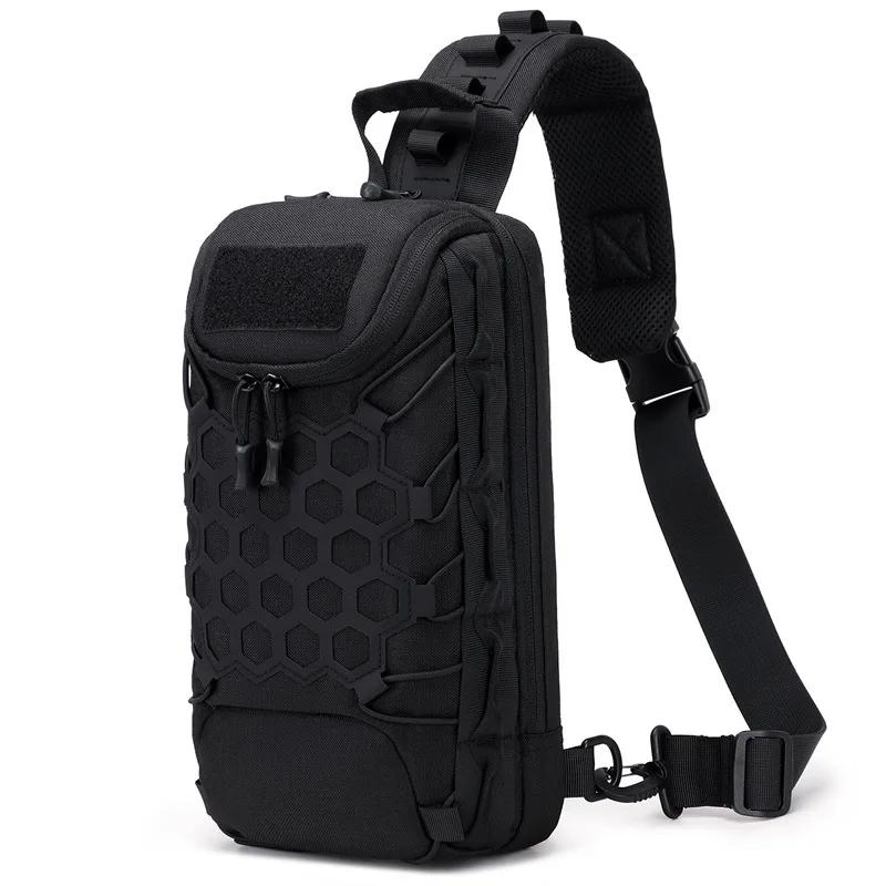 Outdoor Port Bag Pack Tactical Backpack Sling Shoulder Backpack Tactical Bag for Every Day Carry Commuting Chest Bag чёрный