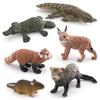 Realistic Plastic Short-tailed Bobcat Cute Red Panda Charming Platypus And Snowy Ferret Miniature Animal Figurines For Collectors And Decor