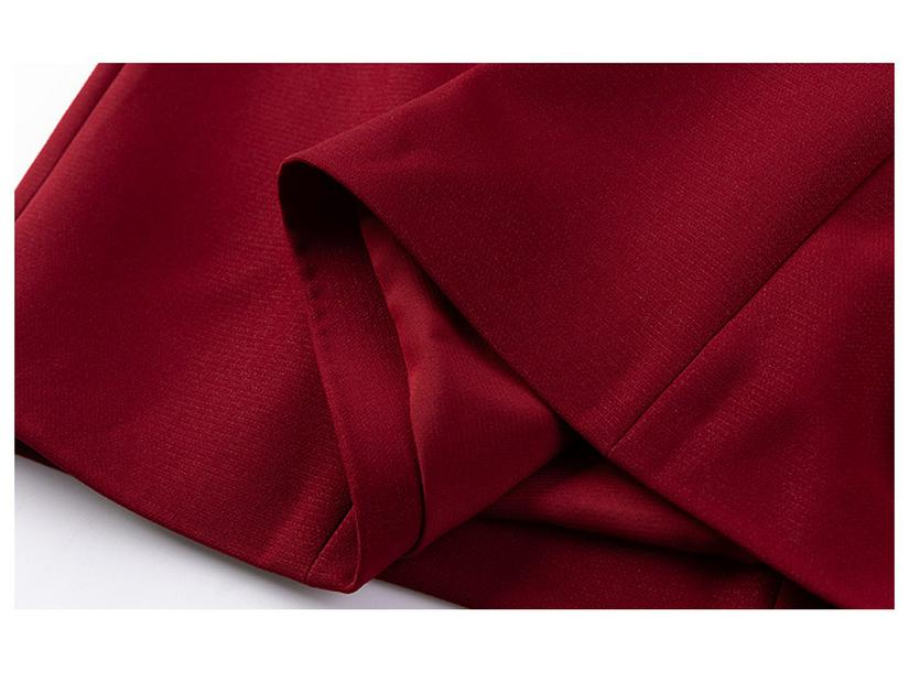 2024 Elegant Wine Red Plus Size Mother of the Bride Dress