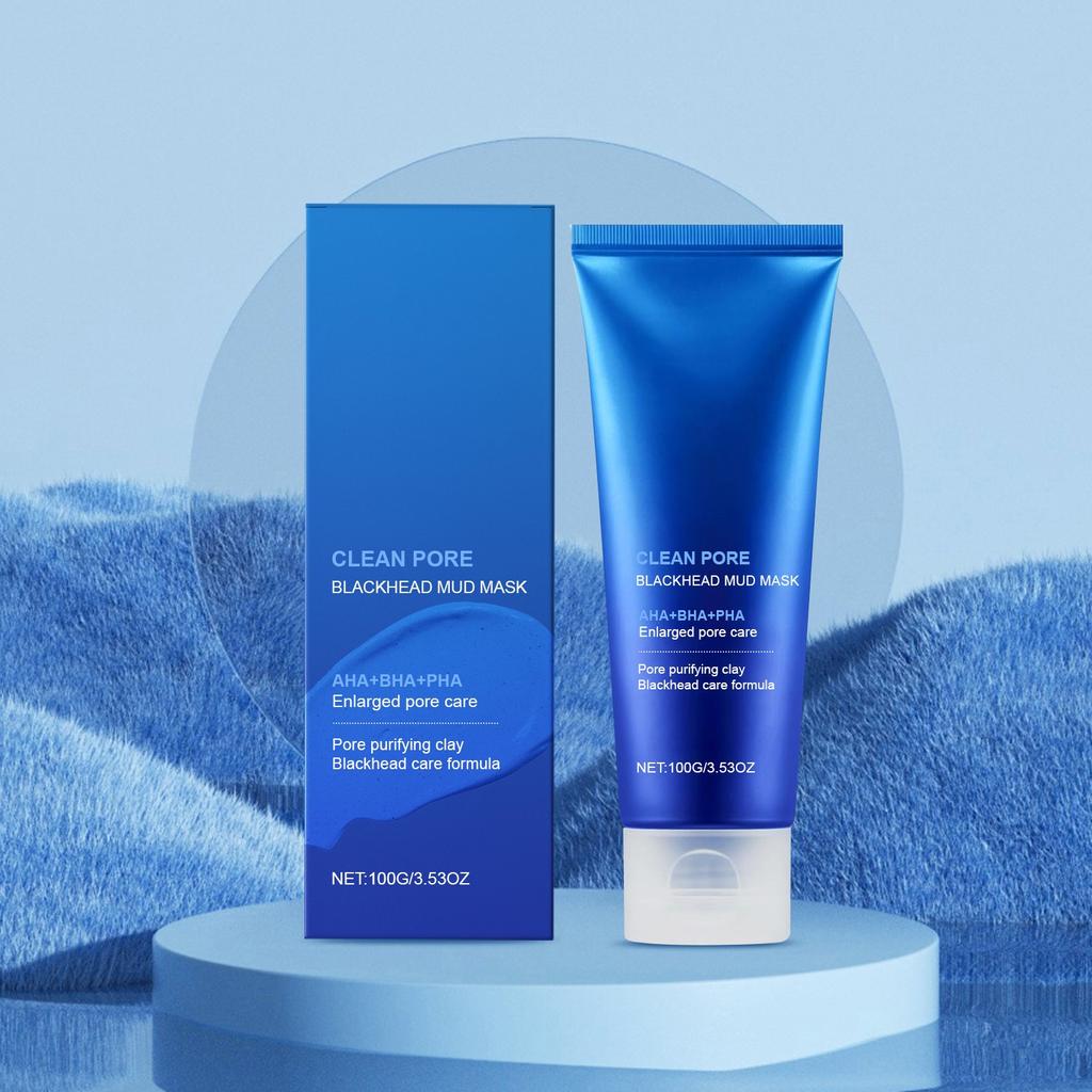 Azelaic Cleansing Mud Mask Gently Blackheads And Whiteheads, Shrinks Pores, Oil, Replenishes Water And Moisturizes The Face Cleanser 100g*1/2/3