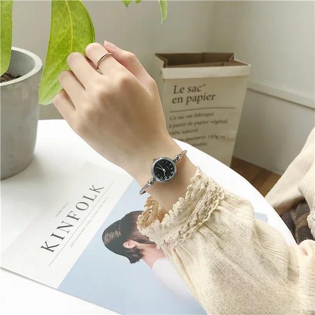 

Женские часы, маленькие часы из нержавеющей стали, ретро, женские кварцевые наручные часы, модные часы