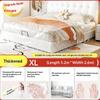 Extra Thick Clear Plastic Bed Cover Waterproof Dustproof Elastic Edges For Home Moving Renovation Long Term Storage