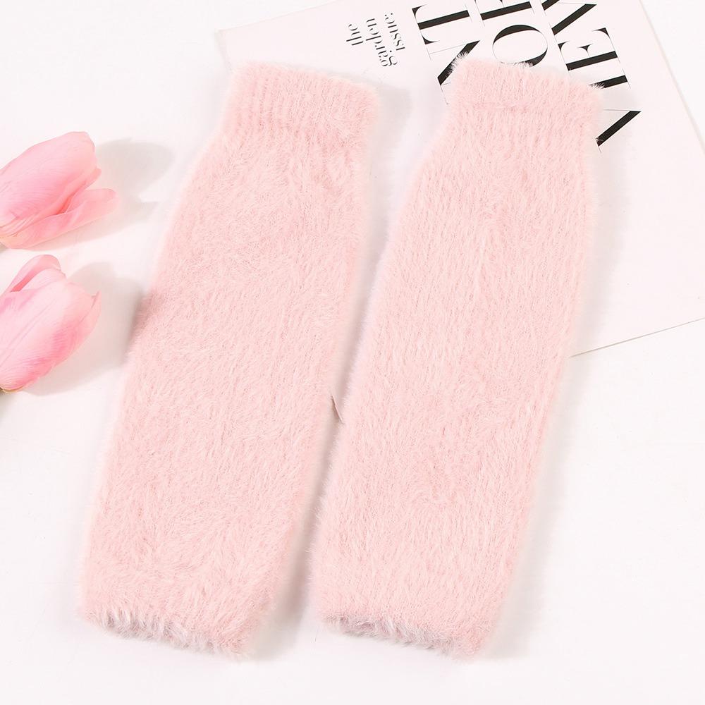Half Finger Long Wrist Gloves Arm Warmers Elbow Mittens Knitted Fingerless Gloves Girl Boys