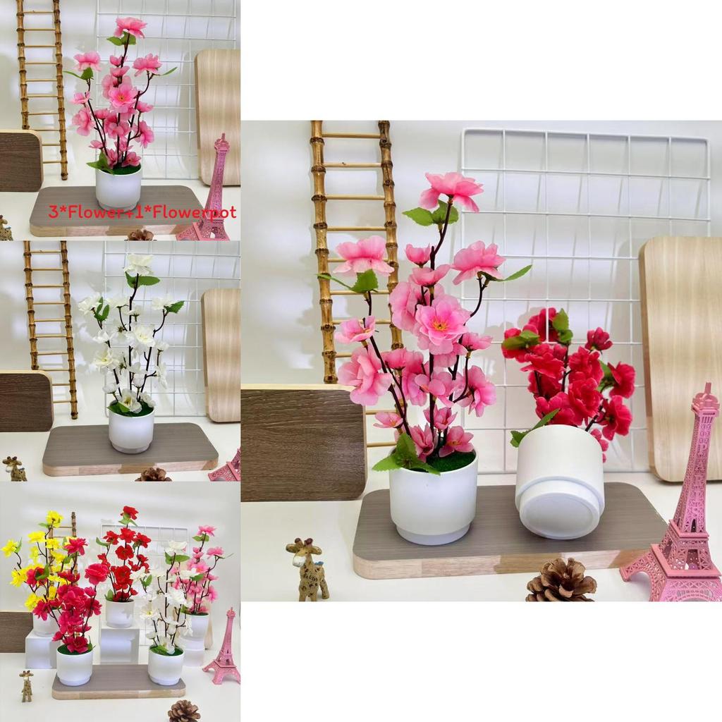 Artificial Peach Blossom Plant With Realistic Craftsmanship For Wedding Decor And Photography