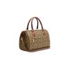 Coach Rowan 25 Classico Monogramma Chiusura a Zip Tela e Pelle Borsa Boston Borse da donna Marrone CH280-IME74