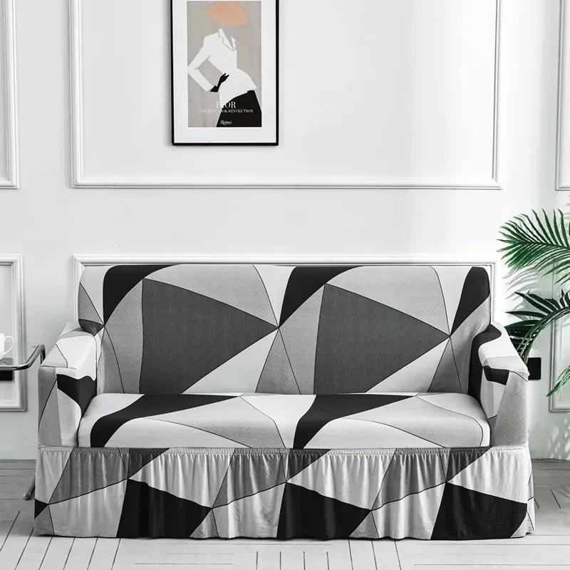 2025 New Floral Couch Cover Sofa Covers Washable Furniture Protector for Dogs Corner Sofa Skirt 1/2/3/4 Seater Sofa Slipcovers