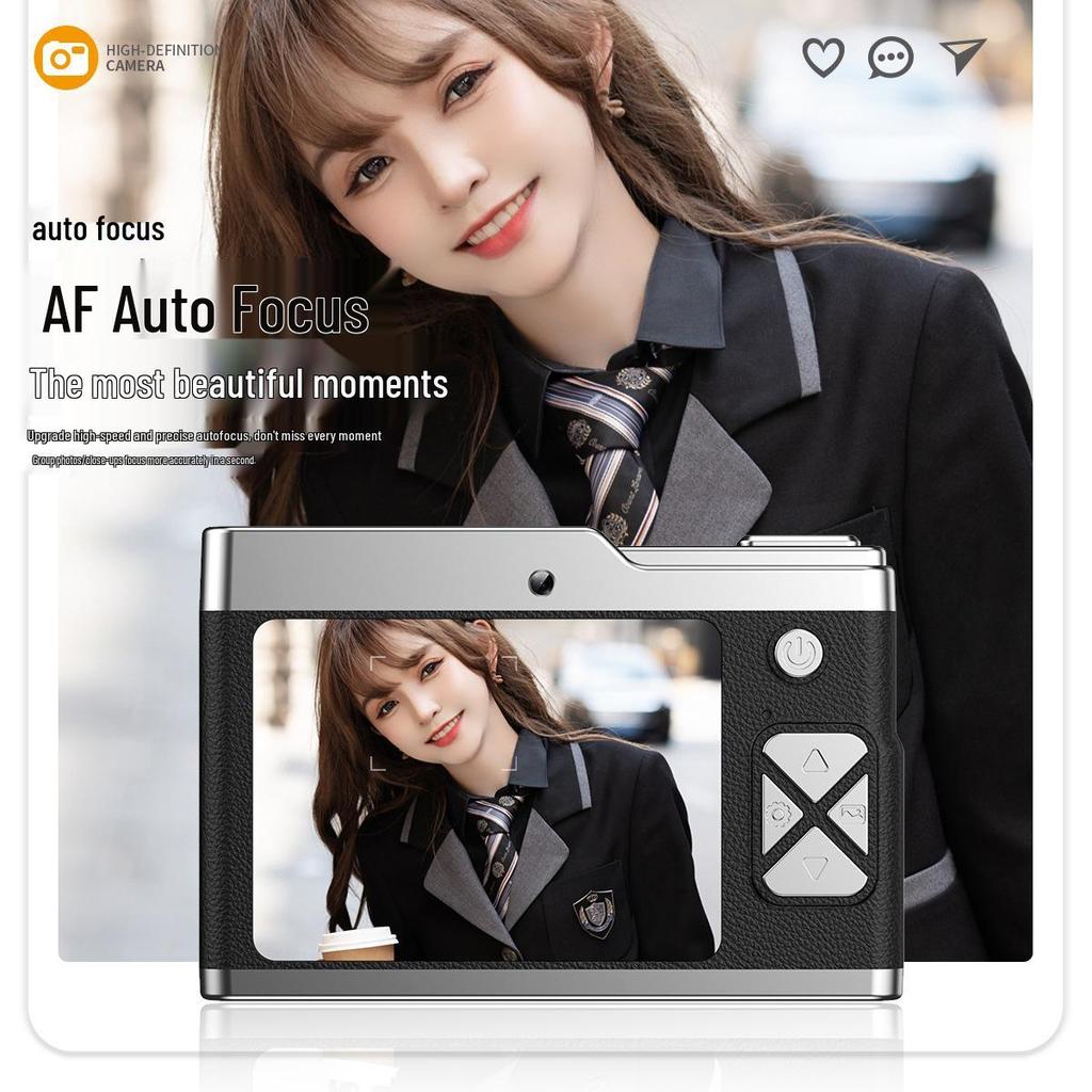 High-Definition Dual Lens Digital Camera for Students - Retro CCD Design