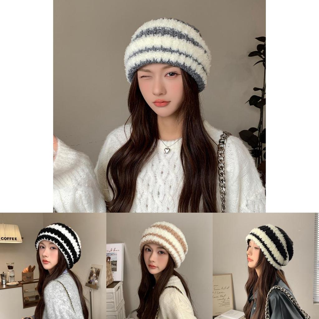 Style Knit Hat For Women With Warmth And Wide Brim For Autumn Winter Comfort