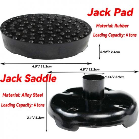 Floor Jack Saddle Rubber Pad Point Fit 4Tons Jacks Adapter Lifting Protector Car