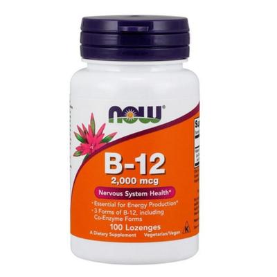 Now Foods Vitamin B12 2000mcg Lutschtabletten 100 Tabletten 2 Packungen, 100 Tabletten, 2 Stück