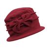 Womens Bell Beret Hat French elegant Vintage Floral Fleece Cloche Hat Classic Winter 1920s Bucket Hat