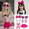80s Costumes for Women Fancy Dress Outfit Accessories Halloween Christmas Cosplay Party Dressing Up Tutus Skirt Headband