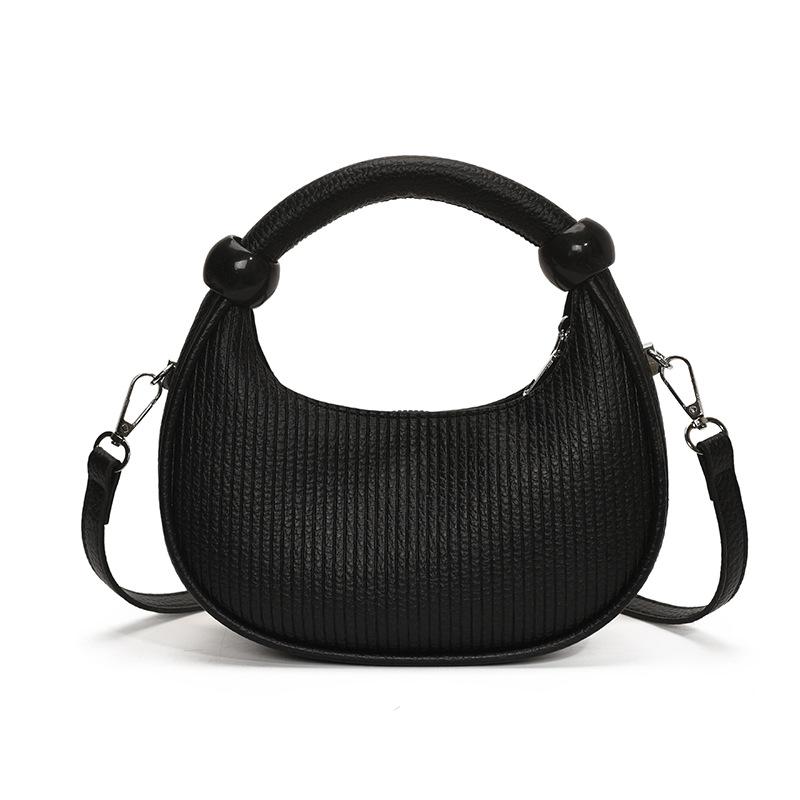 Sac à main plissé en forme de croissant pour femme Automne 2025: Sac à Bandoulière Unique et Sac Bandoulière à la Mode