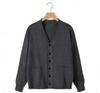 Japanese Style V-Neck Long Sleeve Knit Cardigan - Solid Color Academy Uniform
