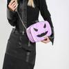 Metallkette Halloween Umhängetasche PU Crossbody Taschen Niedliche Kürbisform Tasche Damen