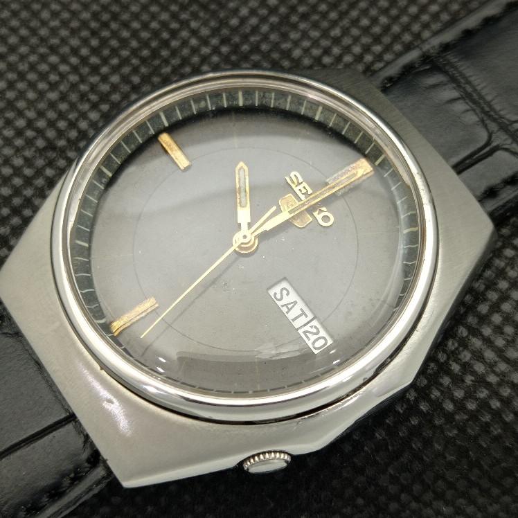 USED VINTAGE SEIKO 5 AUTOMATIC 6309A JAPAN MENS ORIGINAL DIAL WATCH A413425-2 SKU621a-a413425