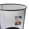Office waste bin, metal, black, 26x28 cm