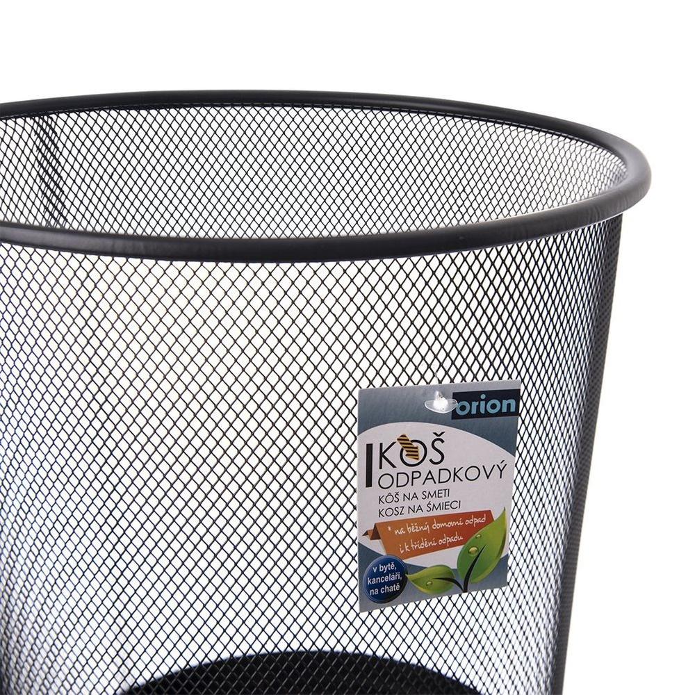 Office waste bin, metal, black, 26x28 cm