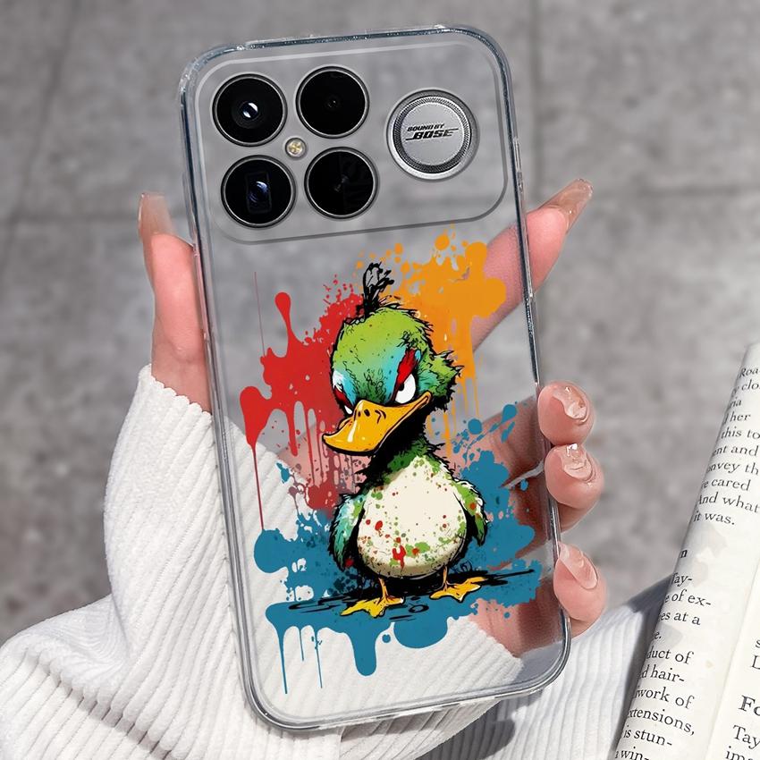 Covers For Xiaomi Poco F8 Ultra F8 F5 Pro F3 C50 C40 Mi Note 2 3 Transparent TPU Phone Case Cute Pet Dog Soft Silicone Dustproof Shell For Xiaomi Capa