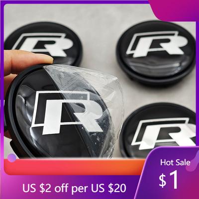 2026 Chaud Pour VOLKSWAGEN VW 4pcs 65mm Rouge Bleu Cache-moyeu de Roue de Voiture Pour Volkswagen VW R GTI Golf 6 Passat CC Magotan Touran Tigu