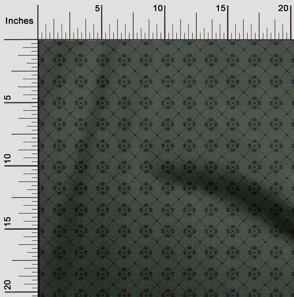 oneOone Cotton Flex Fabric Geometric Ikat Print Sewing Fabric BTY 40 Inch