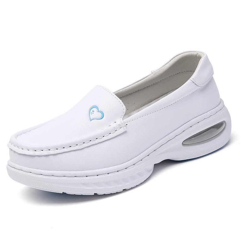 

Модная женская рабочая обувь Удобная для работы Белые клинья Мягкая подошва Нескользящая Заботливая Удобная Медсестра Мать Повседневная обувь на платформе 34