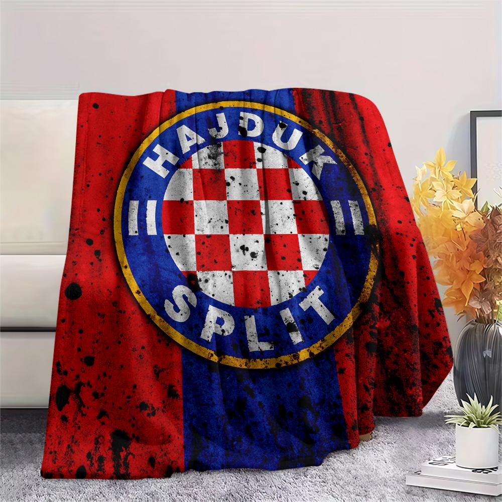 Fotbalový klub Hajduk Tištěná flanelová deka, Vysoká kvalita, Pohodlná pro všechna roční období, Domácí dekorace, Teplo a pohodlí