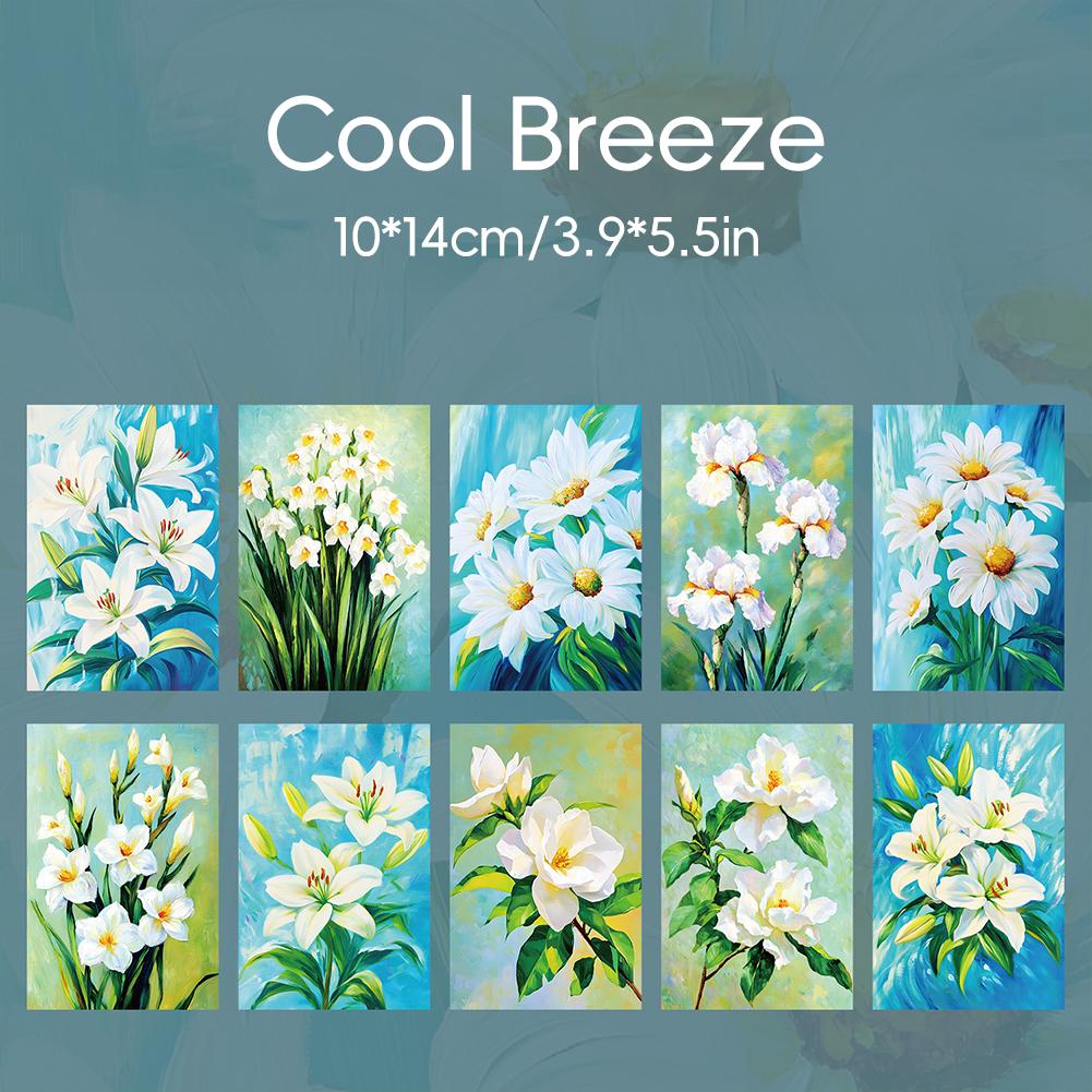 10 Packs A Corner of Flower Town Series Cute Retro Relief Decorative Paper Memo Pad Journal Scrapbooking Material Paper