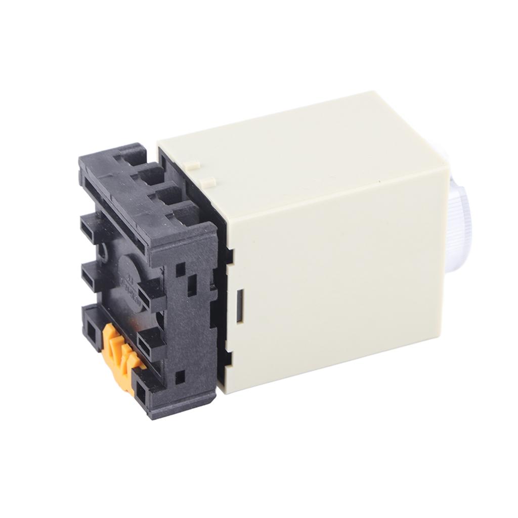 ST3PA-B 0-10S Einschaltverzögerungs-Zeitrelais Drehknopfsteuerung Zeitrelais mit Sockel AC 220V