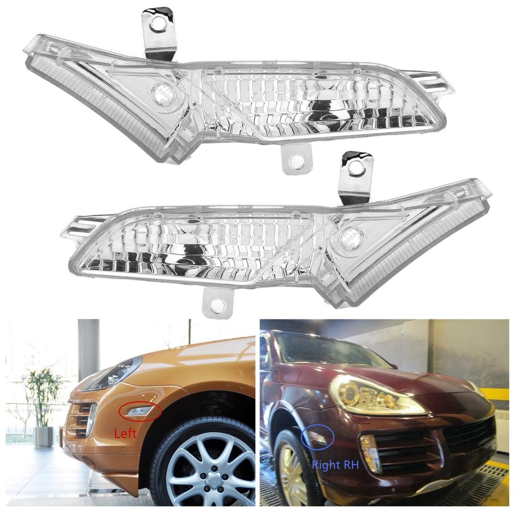 Pair of Front Fender Side Marker Light Cover 95563103501 Fit for Porsche Cayenne 08?10