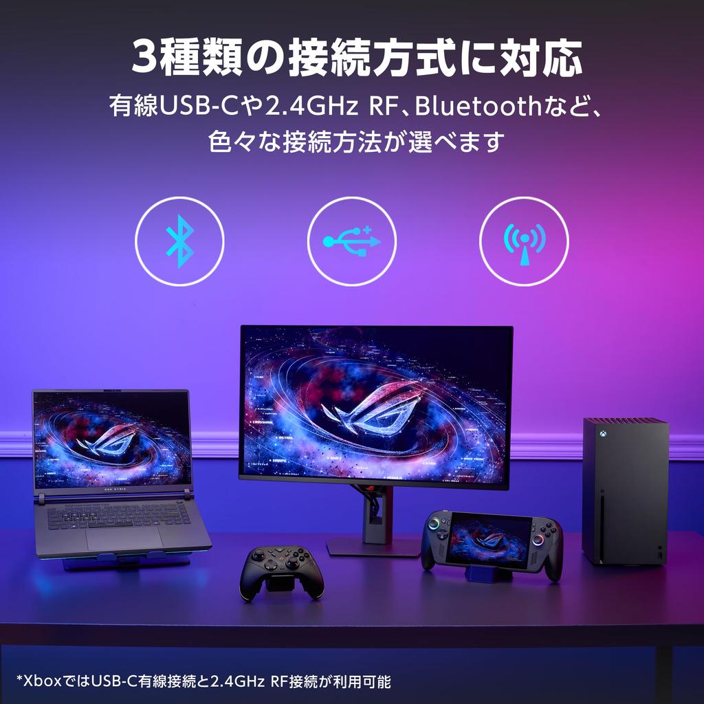 ROG Raikiri II Xbox Wireless Controller Wireless Controller TMR Joystick Microswitch Buttons Up to 1000Hz Supports USB and Bluetooth Compatible with