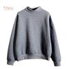 TOP-FASHION-WOMEN Autumn Winter Casual Crew Neck Long Sleeve Sweatshirt Pullover
