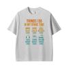 Dinge, die ich in meiner Freizeit mache Lustiger Typ Autoenthusiast T-Shirts Unisex Retro Mode Sommer T-Shirt Unisex Kleidung Lässiges T-Shirt