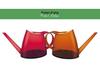 Long-Spout Transparent Watering Can for Gardens and Flowers, Colored Plastic, 2.5L Capacity.