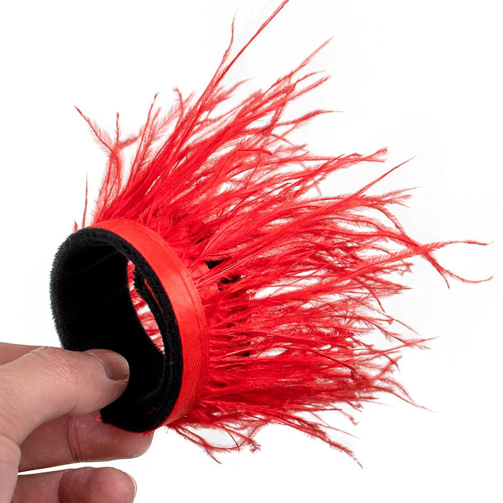 New Fairy Feather Ring Bracelet Ostrich Feather Feather Wrist Flower Ornaments Toys Stage Performance Tools