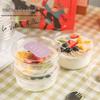 AVADEN 240ml Transparent Round Plastic Food Containers, 100 Sets