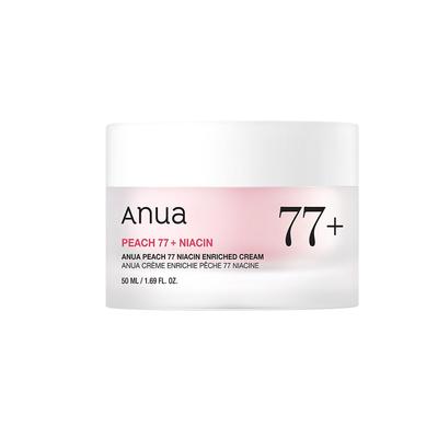 ANUA Perzik Niacinamide Rijke Vochtcrème 50ml Huidkleur Verzorging Stralende Huid Glanzende Huid Hydraterende Vochtcrème Droge Huid Gemengde Huid Perzik Niacinamide Crème