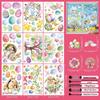 Easter Cartoon Rabbit & Egg Window Glass Stickers for Refrigerator & Cabinets